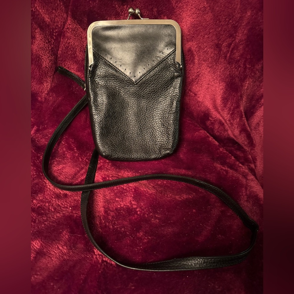 Coldwater Creek Black Leather Crossbody Bag